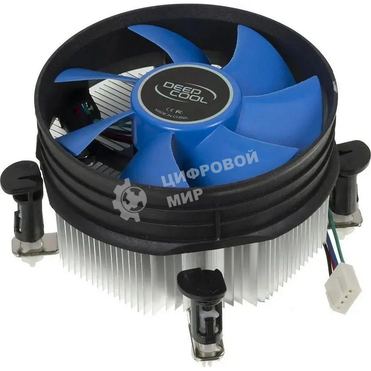 Кулер для процессора DEEPCOOL THETA 21 PWM черный/синий, 92 мм, алюминий, 2400 об/мин, 33.4 дБ, 4 pin, 95 Вт, 60.5 мм