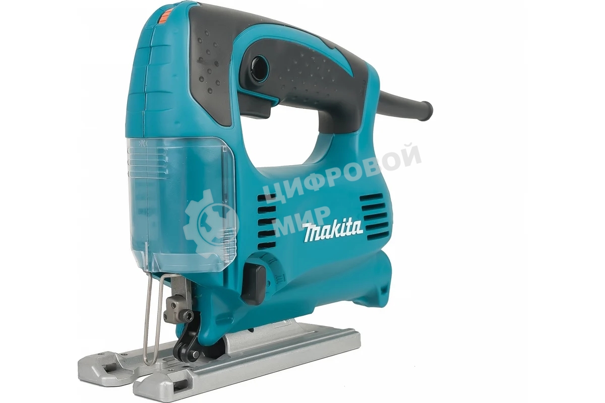 Лобзик электрический Makita 4329 Лобзик,в\рук, 450Вт,500-3100об\м,ход-18мм,рез-65мм,1.9кг,кор,маятн,Al подошва