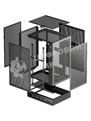 Компьютерный корпус Deepcool CH170 DIGITAL черный без БП mini-ITX 1x120мм 1xUSB 2.0 1xUSB 3.0 audio bott PSU
