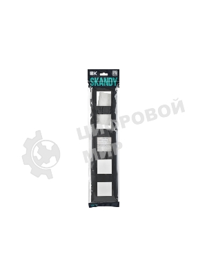 Рамка 5-местная IEK SKANDY SK-F05G (SK-M52-K53) графит