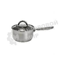 Ковш WEBBER BE-127/2 2,1 л со стеклянной крышкой, 16х9,5 см, нержавеющая сталь