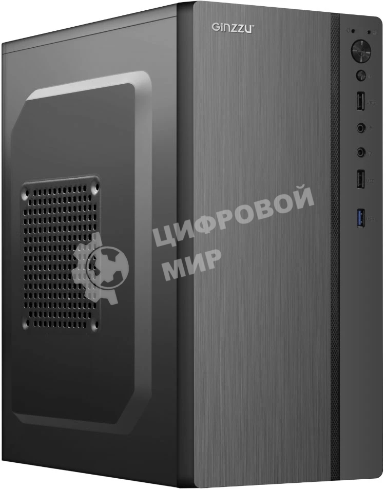Компьютерный корпус Ginzzu B200 1хUSB 3.0,2хUSB 2.0,AU w/o PSU