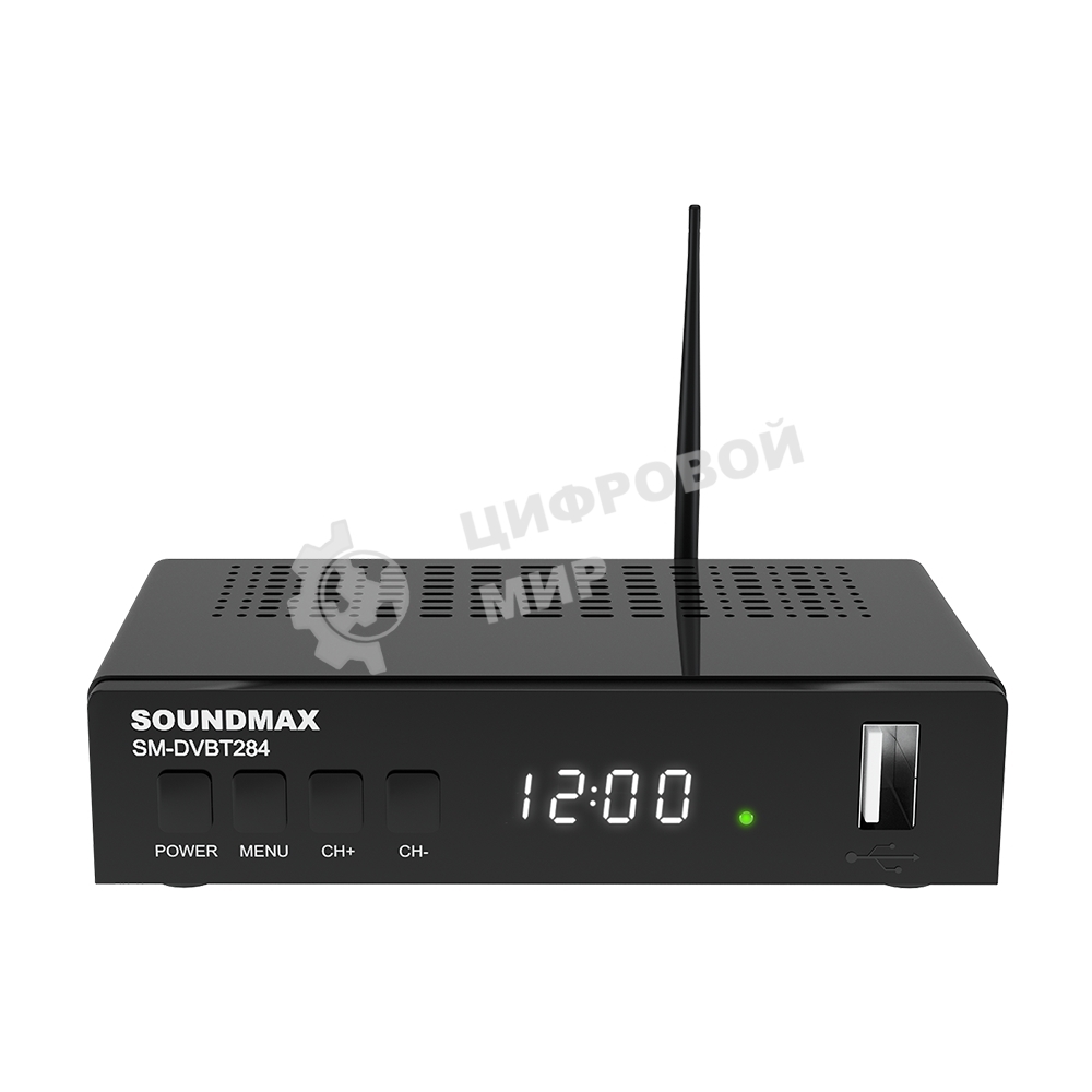 Ресивер DVB-T2 SOUNDMAX SM-DVBT284 черный
