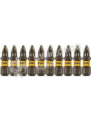 Набор бит Denzel PZ1х25, сталь S2, шестигранный профиль, 10 шт.