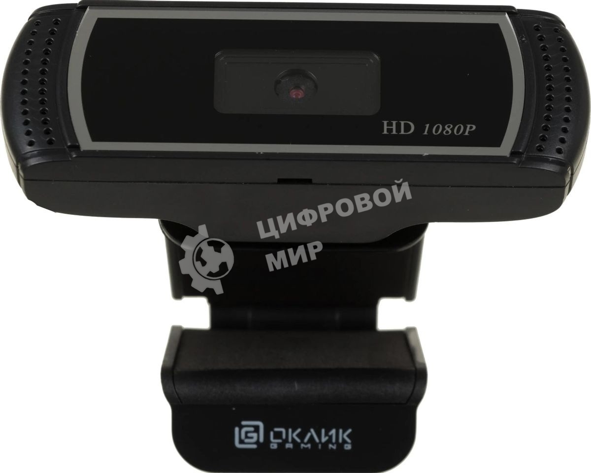 Веб-камера OKLICK OK-C013FH 1920x1080, 30 кадр/с, USB Type-A, микрофон (шумоподавление), универсальное крепление