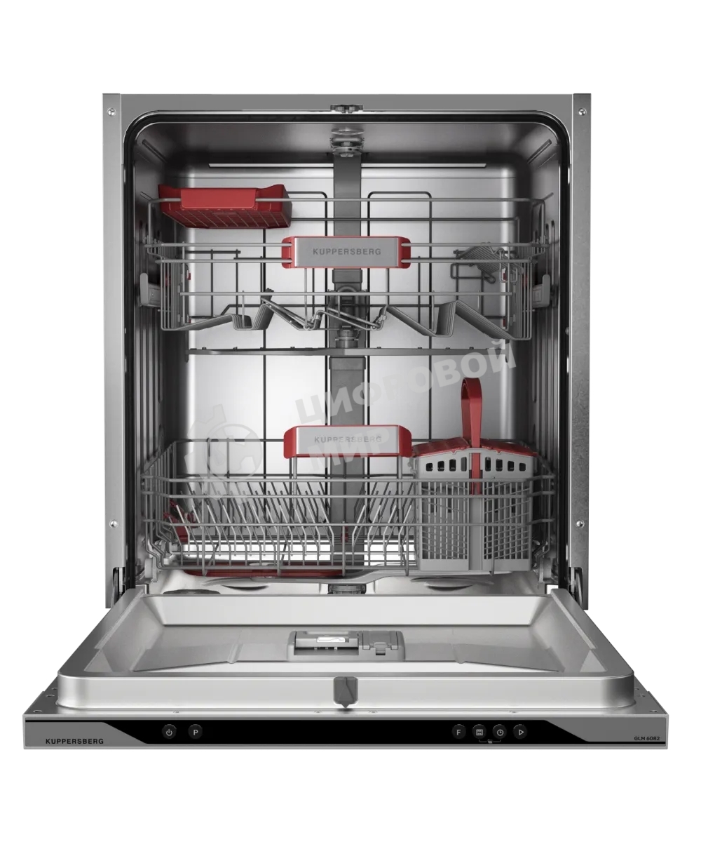 Встраиваемая посудомоечная машина Kuppersberg, High-Tech, 60 см, 14 комплектов, 3 корзины, 7 программ, конденсационная сушка, автоматическое открывание двери, LED подсветка, кнопочное управление, энергоэффективность А+++