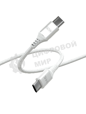 Кабель MORE CHOICE (4620202554116) K69aa 2м USB 3.0A PD 60W для Type-C Type-C- 2м, белый