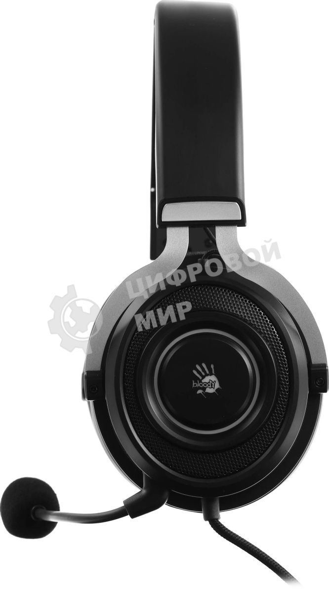 Гарнитура проводная с микрофоном A4Tech Bloody G535P черный/серебристый 2м мониторные оголовье (G535P 4PIN+USB/BLACK+SILVER)