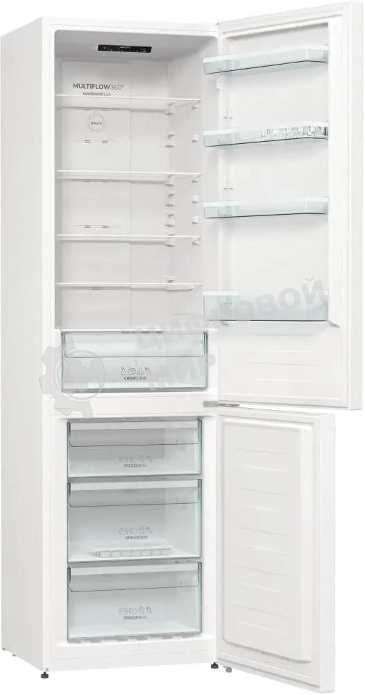 Холодильник Gorenje NRK6201EW4 белый двухкамерный 235/96 л морозилка снизу, No Frost