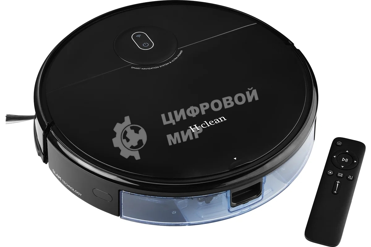Робот-пылесос Horizont H-Clean RVC Pro 104 черный, 2600 мА*ч Li-Ion, уборка сухая/влажная, пылесборник контейнер 0,6 л