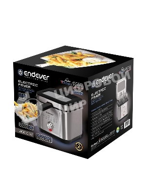 Фритюрница Endever Skyline FR-113 чёрный/стальной, 2000 Вт, 2.5 л, 0.8 кг, съёмная чаша