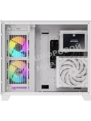 Компьютерный корпус AeroCool/Formula Crystal Z9ML Floe белый без БП mATX 4x120мм 2xUSB 3.0 1xUSB3.1 audio bott PSU