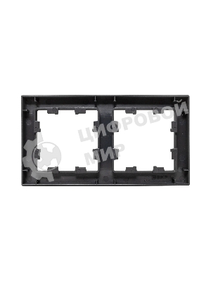 Рамка 2-местная Эпика EKF UP1-FPB-02 черная, пластик
