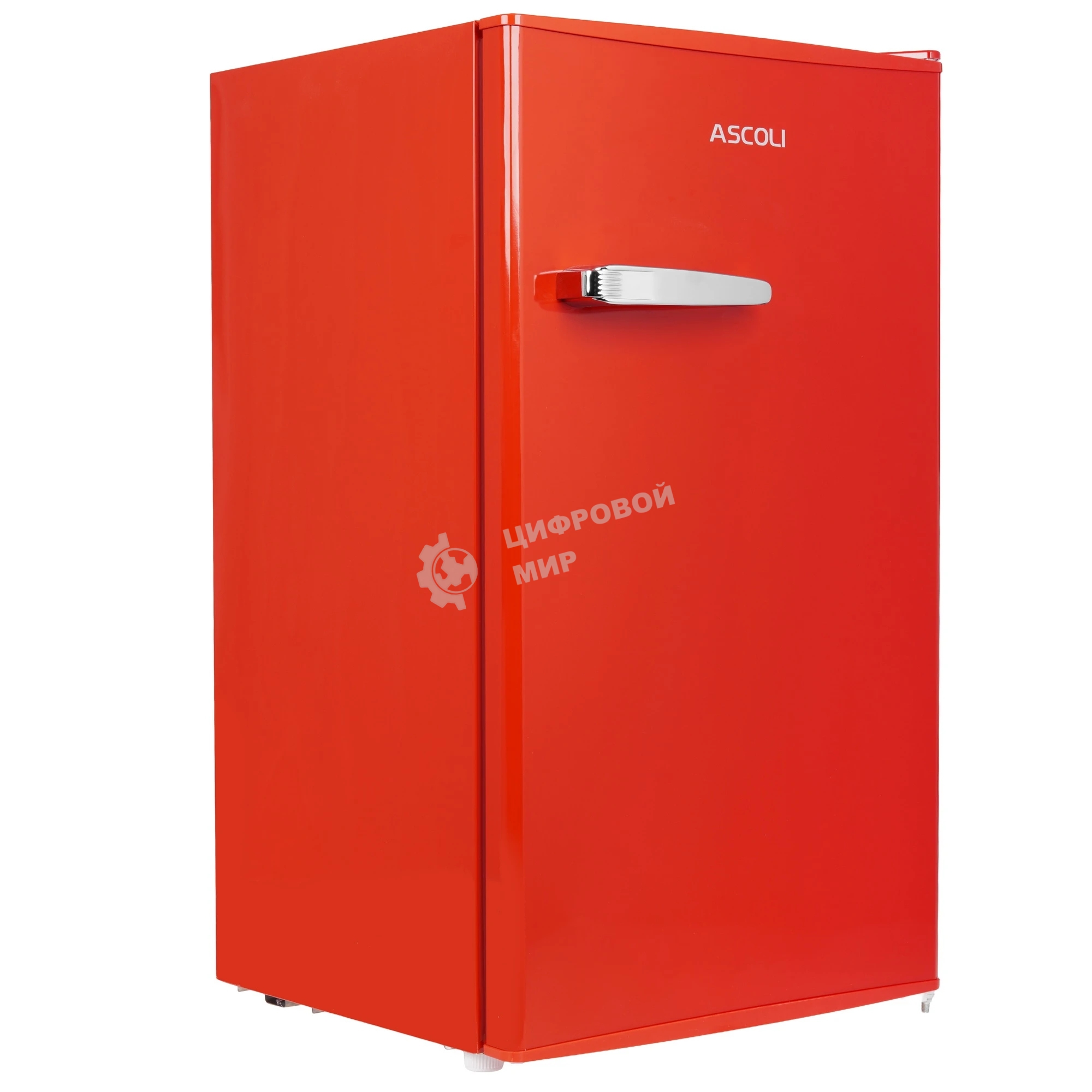 Холодильник Ascoli ADFRR90 красный однокамерный 85/15л морозилка сверху