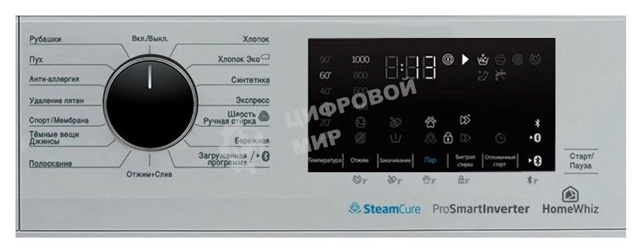 Стиральная машина Beko WSPE7H616S cеребристый, загрузка фронтальная 7,5 кг, 1200 об/мин., класс: А