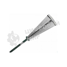 Грабли веерные RACO регулир. с ручк. 0,79-1,24 м, 15 кругл. зубц., гальв. покр., 175-550мм 4231-53/744