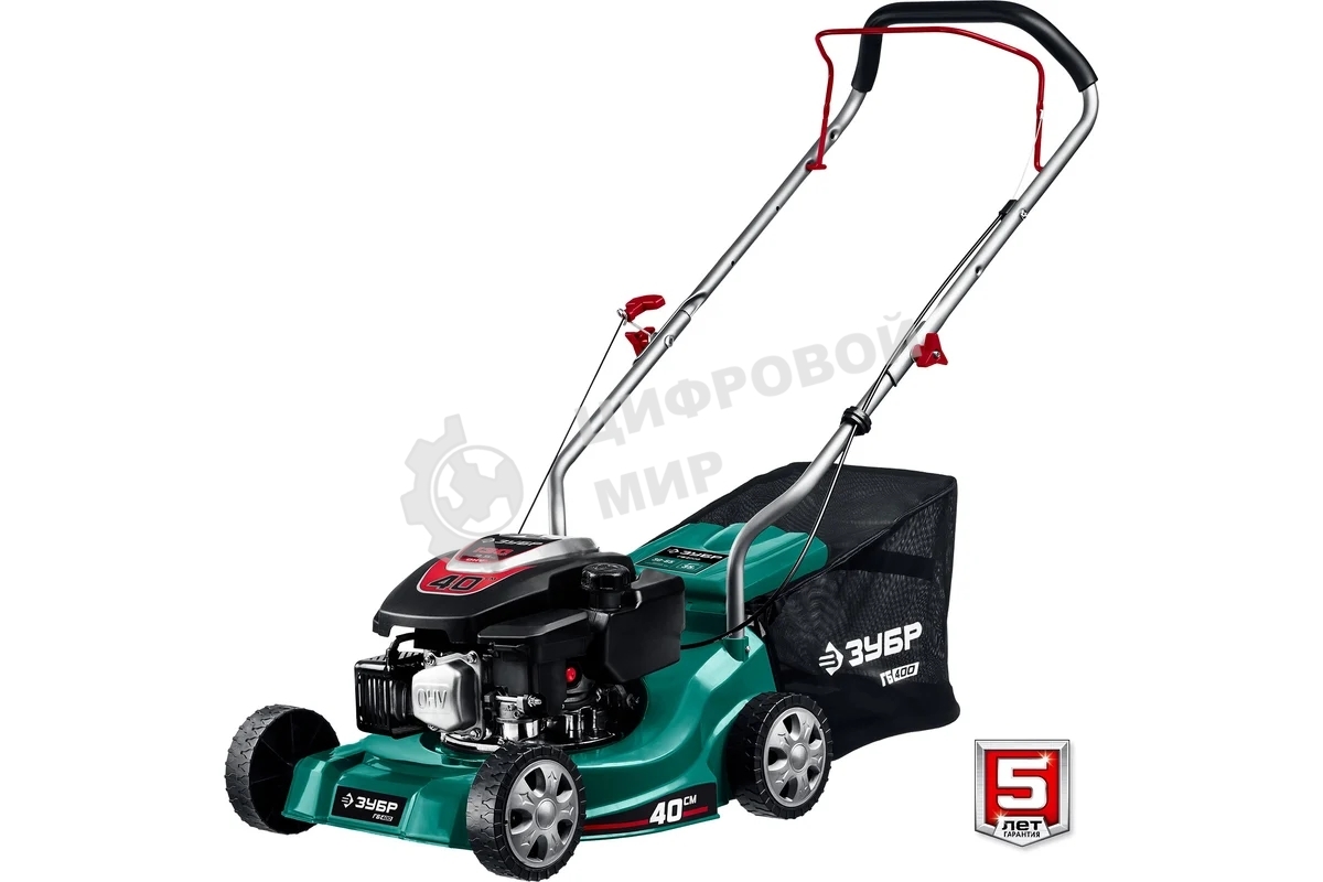 Газонокосилка Зубр 400 мм 2.5 л.с. бензиновая