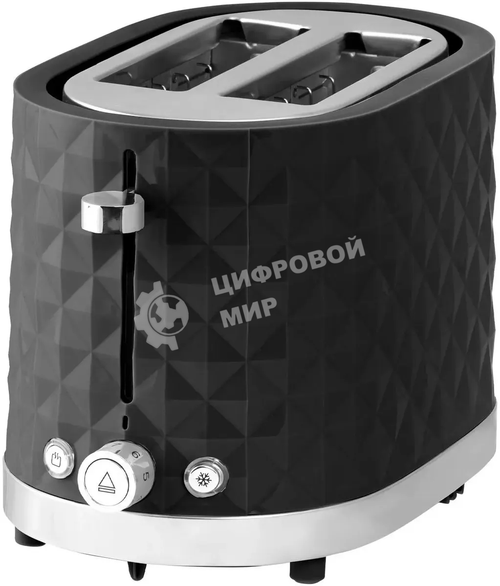 Тостер Galaxy Line GL 2912, черный, пластик, 1200 Вт