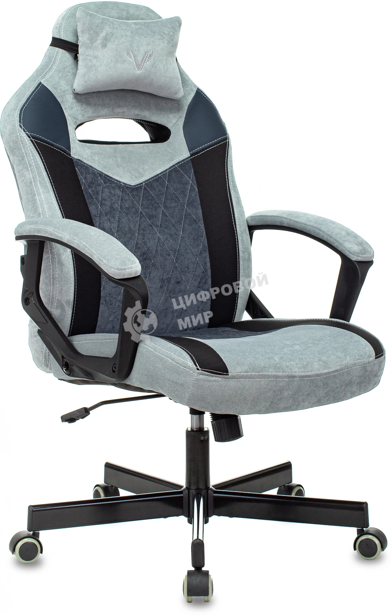 Кресло Бюрократ VIKING 6 KNIGHT BL FABRIC синий, ткань, 120 кг, механизм качания