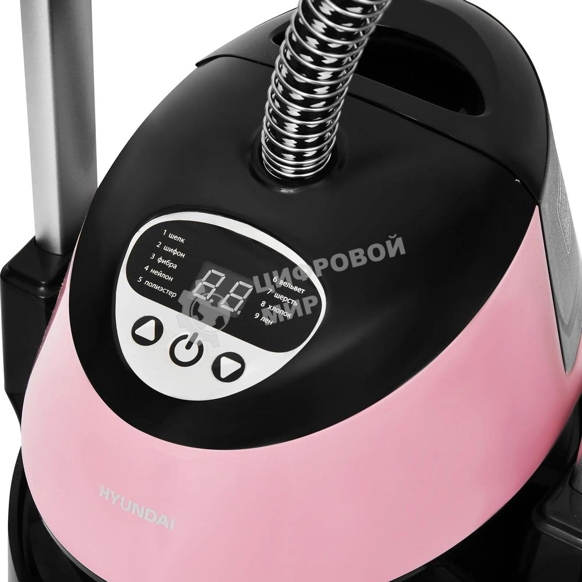 Отпариватель Hyundai H-US02543 розовый/черный, 1800 Вт, 40 г/мин, 1.35 л