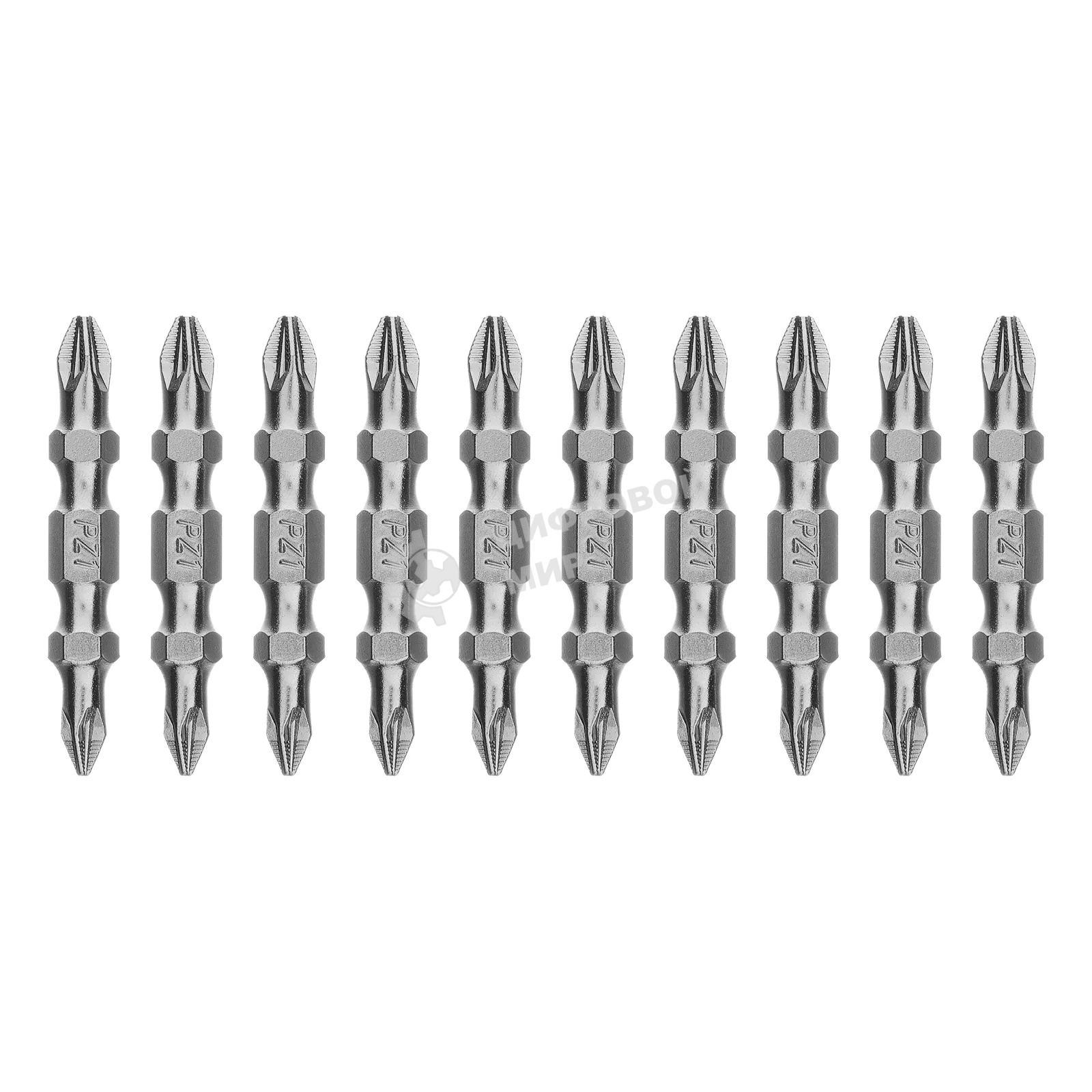 Бита двухстор. Gross PZ2-PZ1х45 мм, сталь S2, 10 шт.