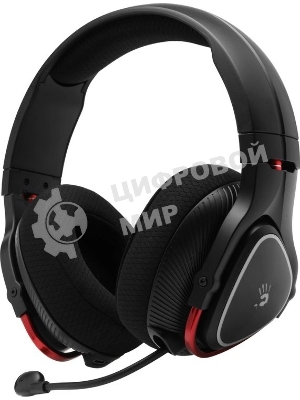 Гарнитура Bloody MR710 чёрный, беспроводная + проводная, Bluetooth, до 44 ч, подсветка