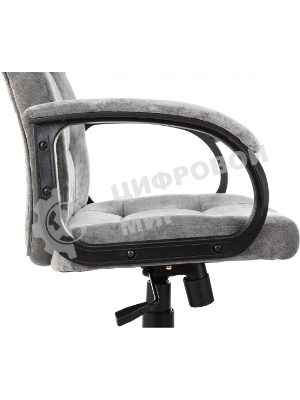 Кресло руководителя Бюрократ CH 002 Fabric Light-19 серый, крестов. пластик