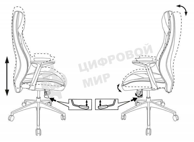 Кресло руководителя Бюрократ Zen/Black черный, кожа, крестовина полированный алюминий