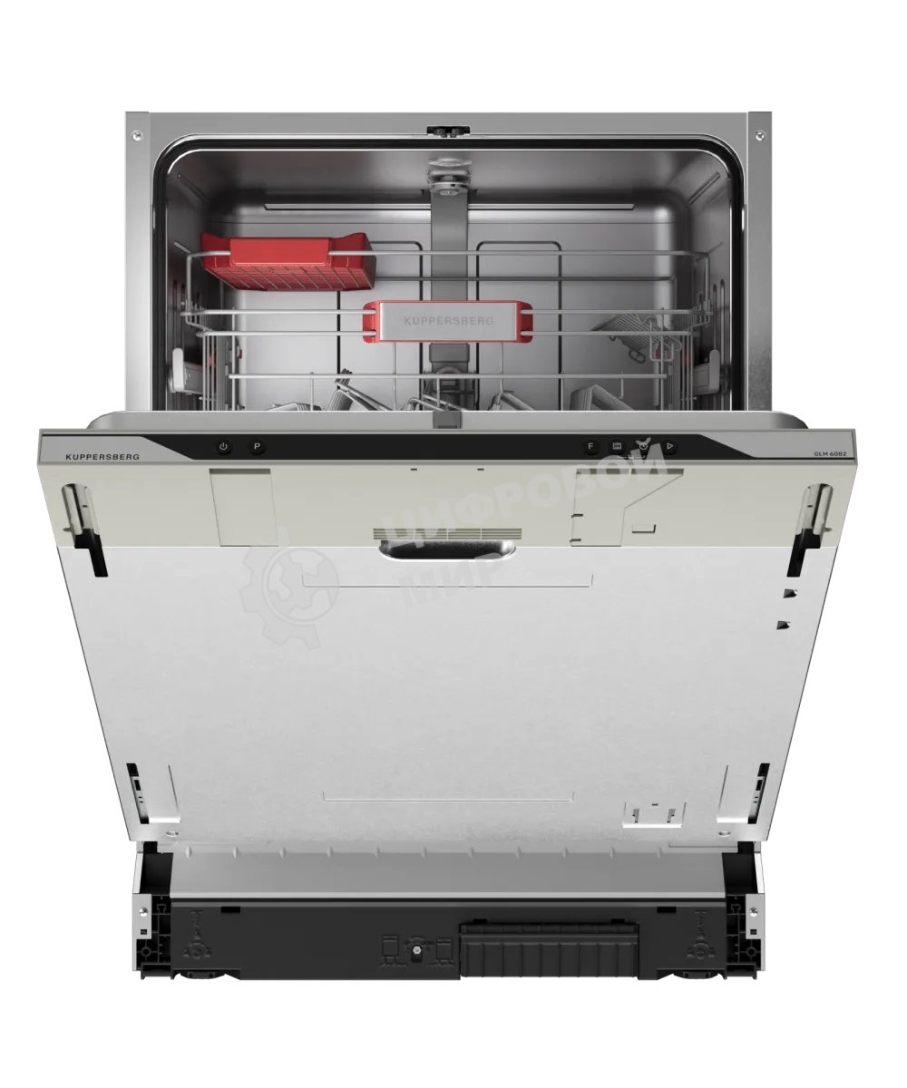 Встраиваемая посудомоечная машина Kuppersberg, High-Tech, 60 см, 14 комплектов, 3 корзины, 7 программ, конденсационная сушка, автоматическое открывание двери, LED подсветка, кнопочное управление, энергоэффективность А+++