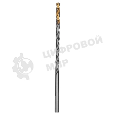 Сверло спиральное по металлу Denzel 5 х 132 мм, Р6М5, Golden Tip, удлиненное