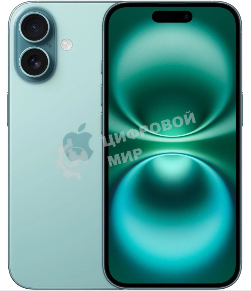 Смартфон Apple iPhone 16 A3287, 8/128Gb, бирюзовый