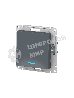 Механизм выключателя 1-кл. СП AtlasDesign 10А IP20 (сх. 1а) 10AX с подсветкой грифель