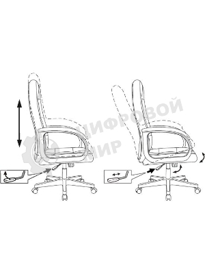 Кресло руководителя Бюрократ CH 002 Fabric Light-19 серый, крестов. пластик