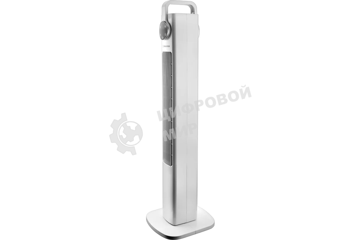 Колонный вентилятор BRAYER BR4957, эл.упр.,пульт ДУ,вращение,мощ-ть60Вт, LED дисплей, 3 скор.Таймер