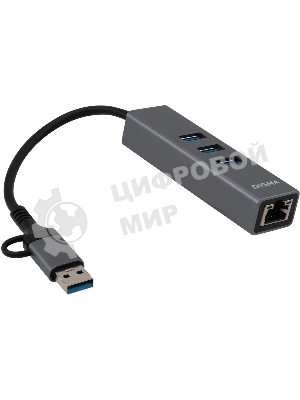 Сетевой адаптер Gigabit Ethernet Digma DLA-GEUCH3 USB 3.0