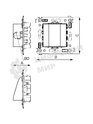 Вывод кабеля из стены DKC Avanti 4412983 