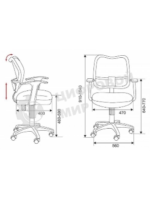 Кресло компьютерное Бюрократ CH-W797/PK/TW-13A TW-13A розовый, спинка сетка, сиденье розовый, колеса белый/розовый, пластик белый