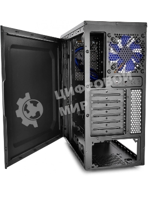 Компьютерный корпус Deepcool TESSERACT BF (one black fan) без БП, черный, ATX