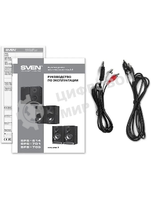 Акустическая система SVEN SPS-614 2.0 (2x20W, Bluetooth, дерево, black)