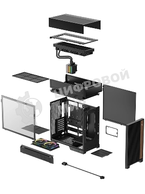 Корпус DeepCool CL6600, Midi-Tower, чёрный, 5 x 120 мм