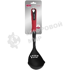 Половник для первых блюд Rondell Craft RD-1872 черный/красный упак.:картонная подложка