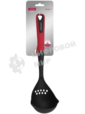 Половник для первых блюд Rondell Craft RD-1872 черный/красный упак.:картонная подложка