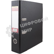 Папка-регистратор Silwerhof A4 75мм ПВХ/бумага черный мет.окант. сборная (упак.:2шт)
