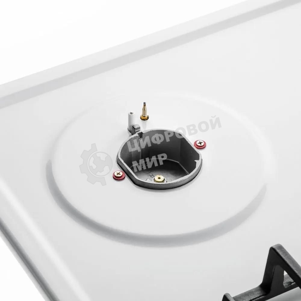 Газовая варочная панель Maunfeld EGHE.64.6CW/G, 4 конфорки, эмалированная сталь, белый