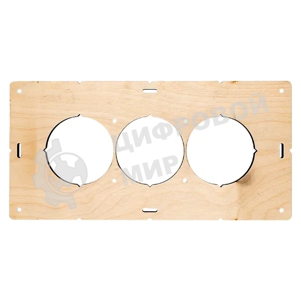 Шаблон для подрозетников EKF Expert sh-d68-3 c 3 отверстиями d 68 мм