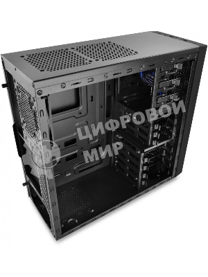 Компьютерный корпус Deepcool TESSERACT BF (one black fan) без БП, черный, ATX
