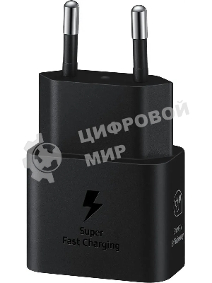 Сетевое зарядное устройство Samsung EP-T2510 25W Type-C черный + cable