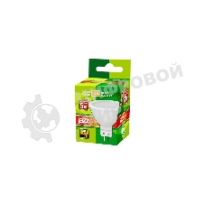 Лампа светодиодная JazzWay PLED-ECO-JCDR 5Вт 3000К теплый белый GU5.3 400лм 220-240В