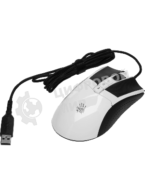 Мышь проводная A4Tech Bloody W90 Max белый/черный, 10000 dpi, USB, кнопки - 10
