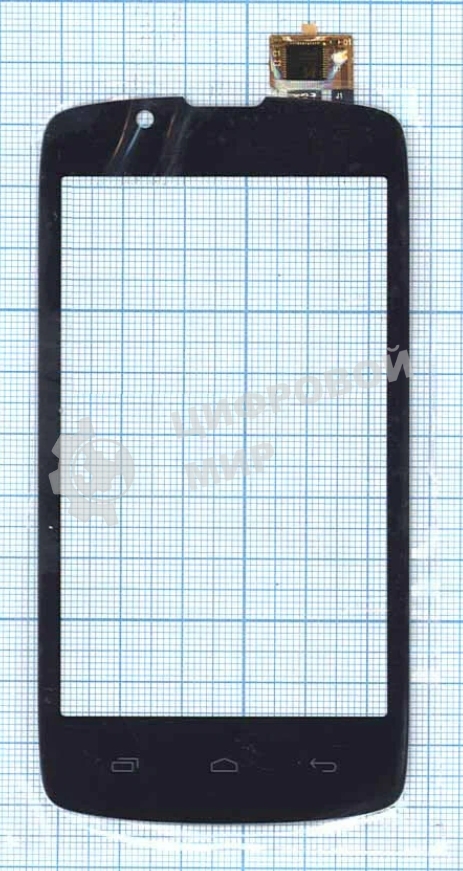 Сенсорное стекло (тачскрин) для Fly IQ4490 Era Nano 4, черное